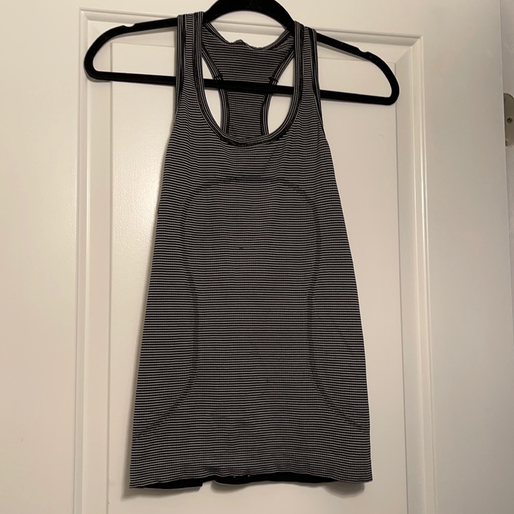 Lululemon swiftly tech striped tank top